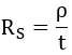 Sheet resistance formular for a single layer