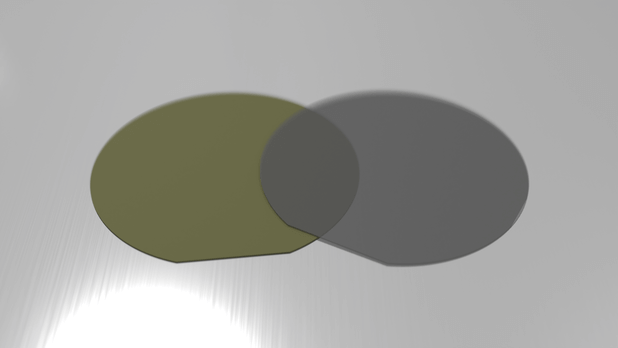 Image of a SiC and GaN wafer