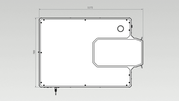Visualization of the size of the EddyCus® ResMapper to show the small footprint