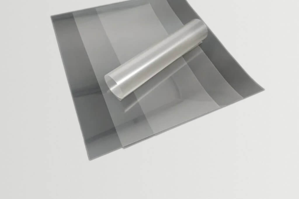 Photo of ITO coated on PET applications as a typical measurement task of SURAGUS sensors